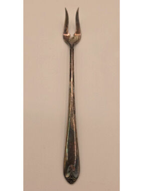 Vintage WM Rogers IS Lady Fair Design Cocktail Pickle Olive Fork - 6"